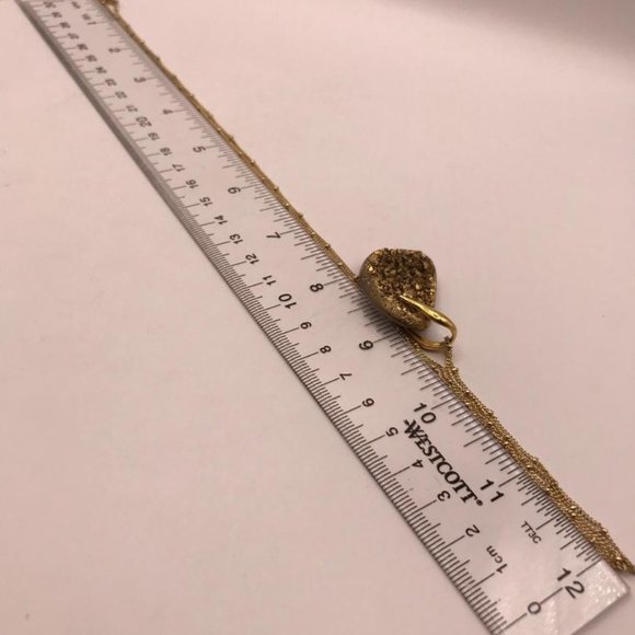 Gold-Tone Druzy Pendant Necklace - Picture 8 of 12